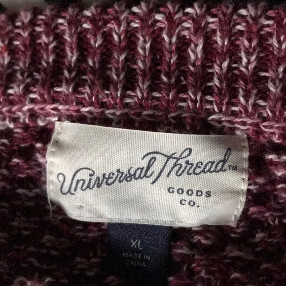 Universal Thread Maroon White Sweater XL - Picture 4 of 5